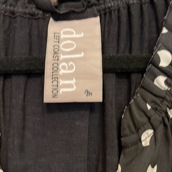 Anthropology, Dolan, black, long, sleeved blouse with white moons, medium - Picture 3 of 16